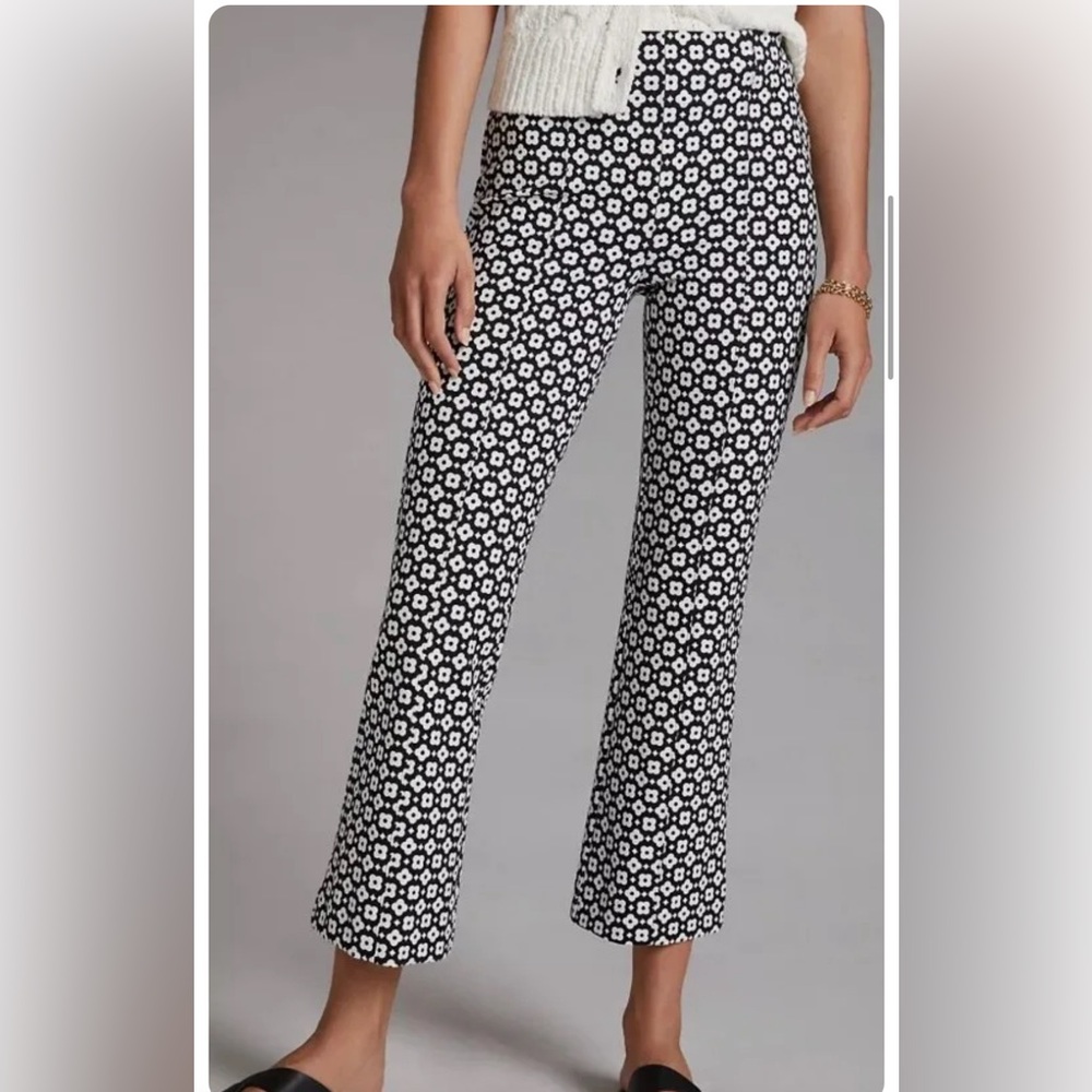 Anthropologie Daisy Print Maeve Kick Flare Pants